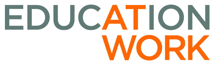 Education At Work Green and Orange LOGO