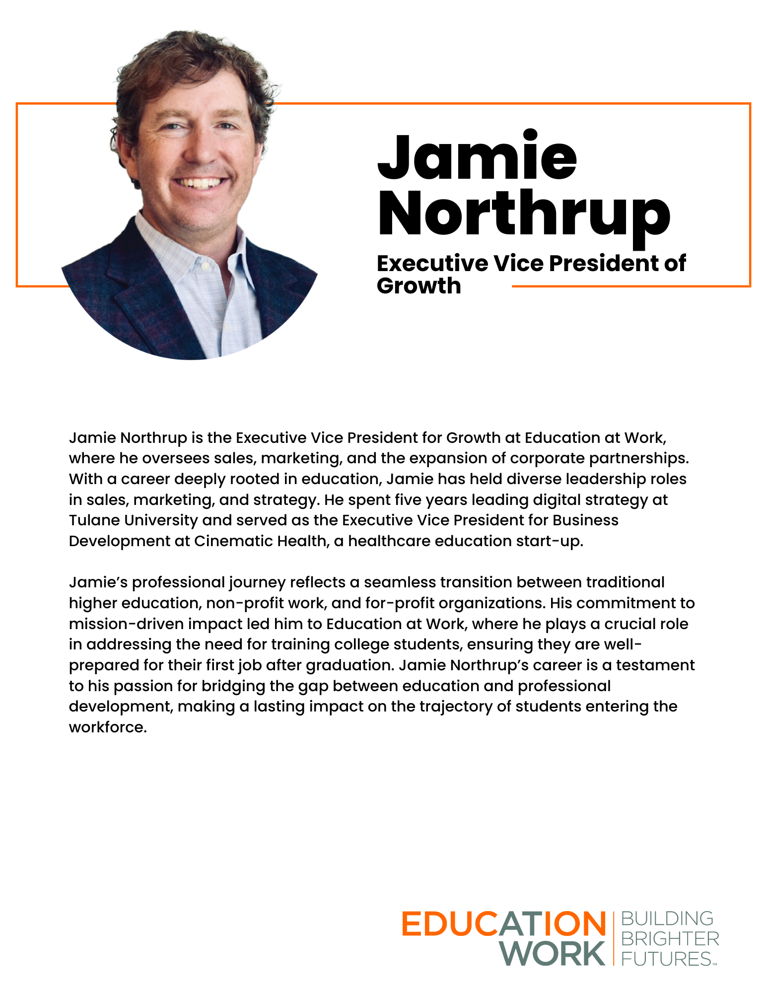 Jamie Northrup, Executive Vice President of Growth