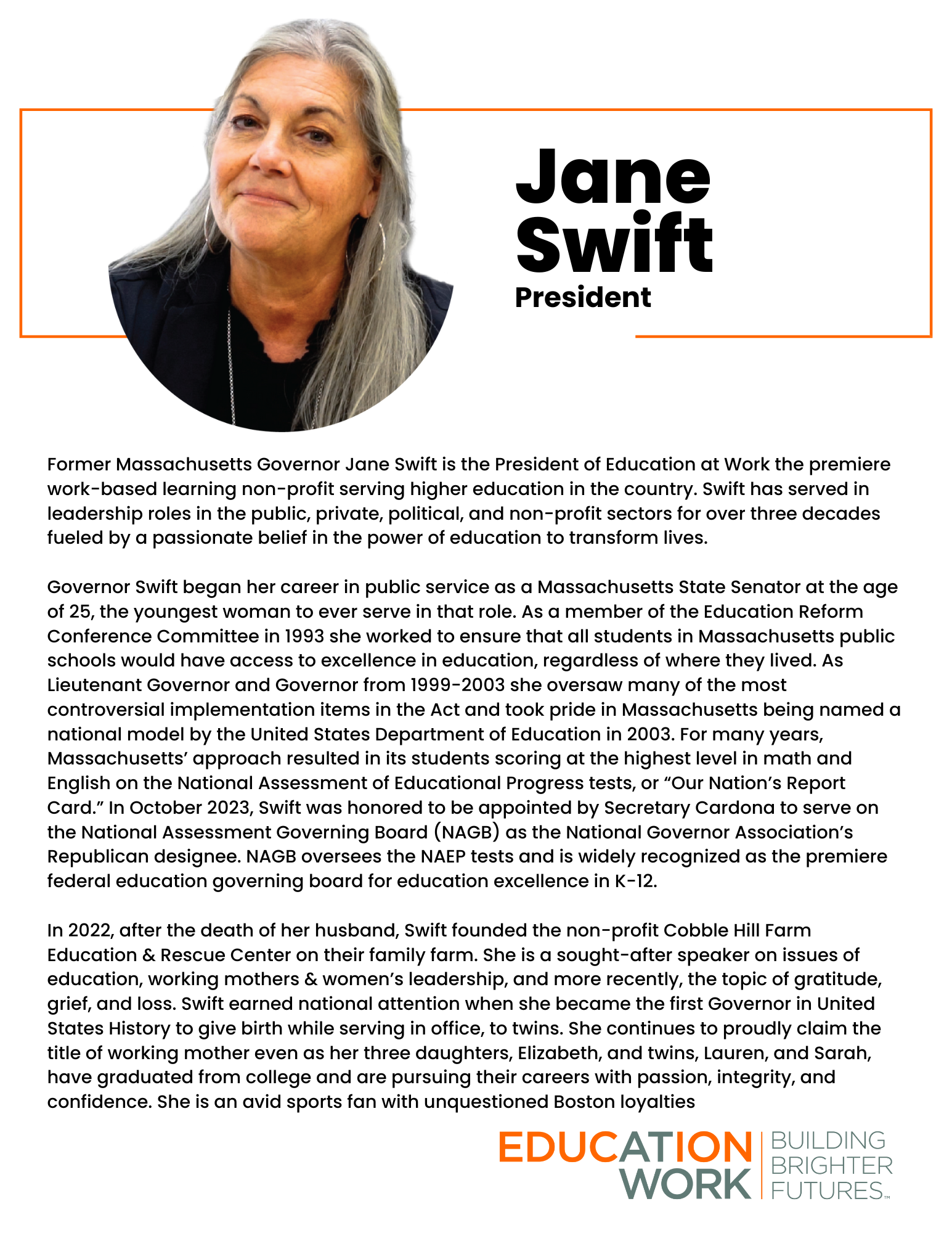 Jane Swift, CEO